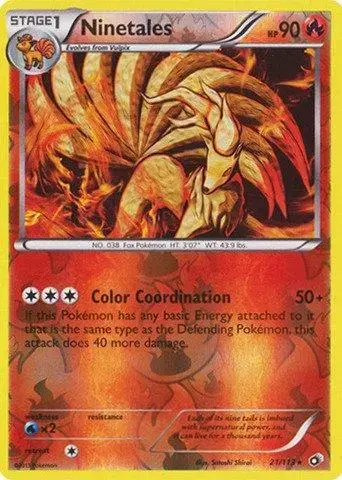 Ninetales [Reverse Holo] - Pokemon Legendary Treasures #21