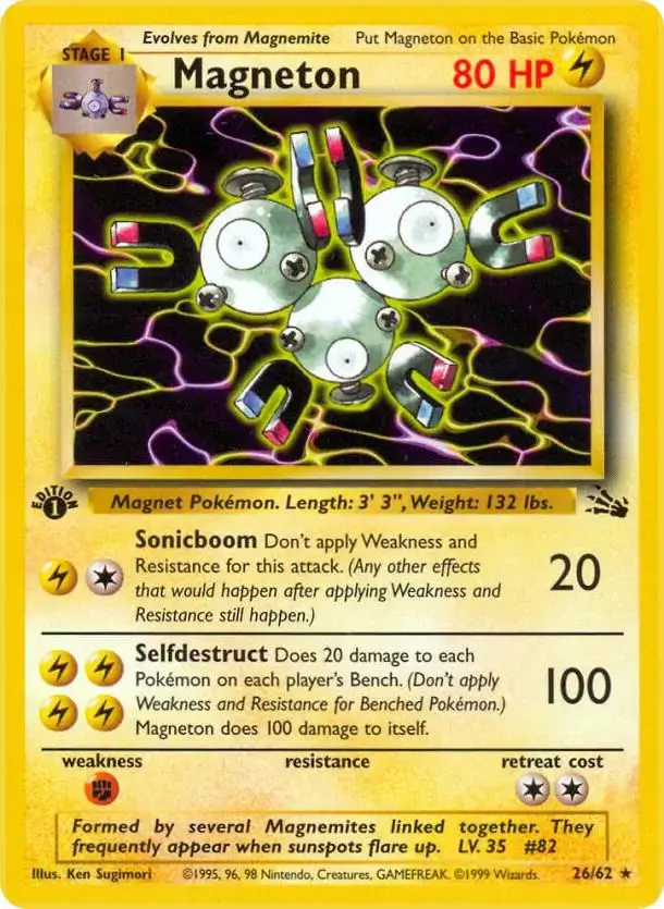 Magneton [1st Edition] - Pokemon Fossil #26