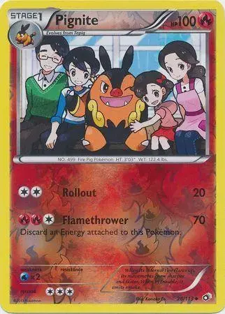 Pignite [Reverse Holo] - Pokemon Legendary Treasures #26