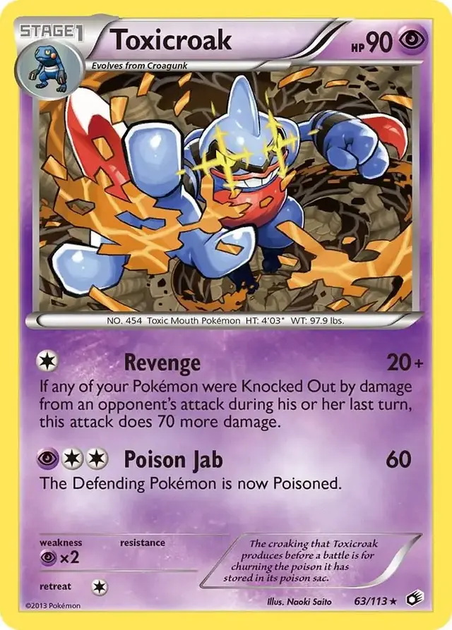 Toxicroak - Pokemon Legendary Treasures #63