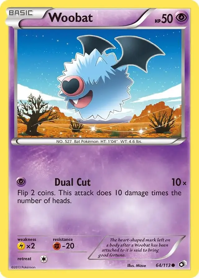 Woobat - Pokemon Legendary Treasures #64
