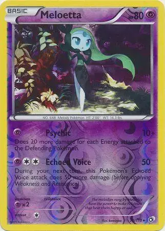 Meloetta [Reverse Holo] - Pokemon Legendary Treasures #78
