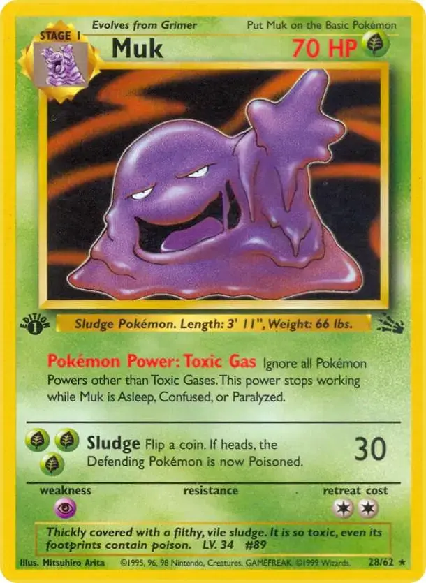 Muk [1st Edition] - Pokemon Fossil #28