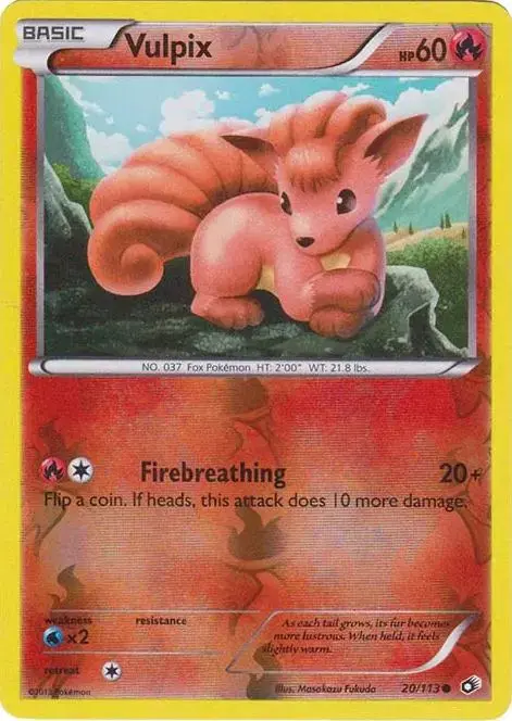 Vulpix [Reverse Holo] - Pokemon Legendary Treasures #20