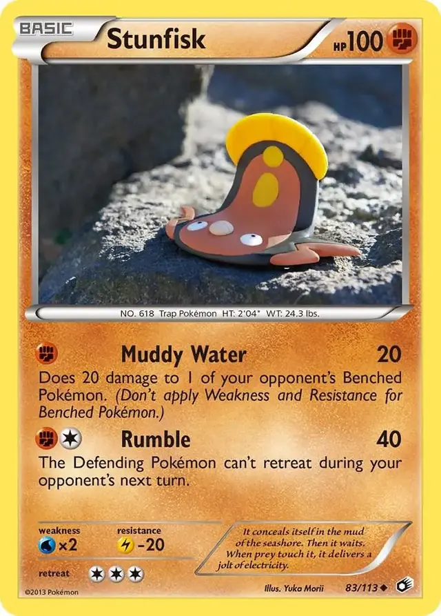 Stunfisk - Pokemon Legendary Treasures #83