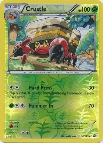 Crustle [Reverse Holo] - Pokemon Legendary Treasures #14