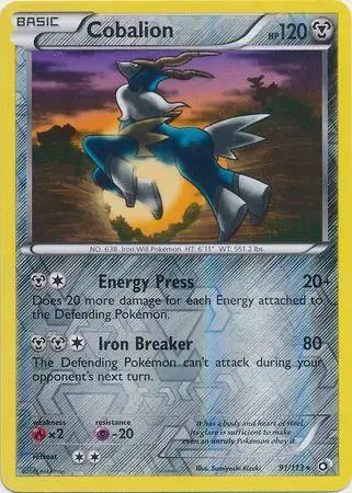 Cobalion [Reverse Holo] - Pokemon Legendary Treasures #91