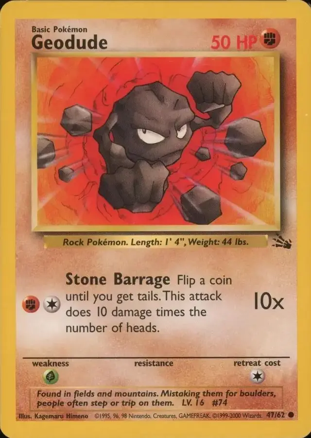 Geodude [1999-2000] - Pokemon Fossil #47