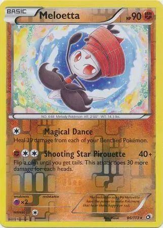 Meloetta [Reverse Holo] - Pokemon Legendary Treasures #86