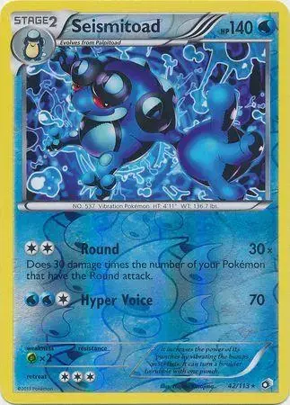 Seismitoad [Reverse Holo] - Pokemon Legendary Treasures #42