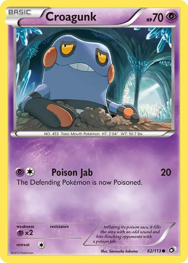 Croagunk - Pokemon Legendary Treasures #62
