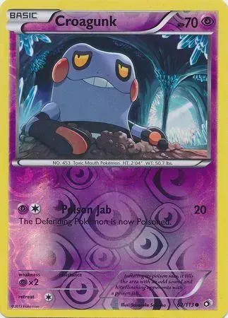 Croagunk [Reverse Holo] - Pokemon Legendary Treasures #62