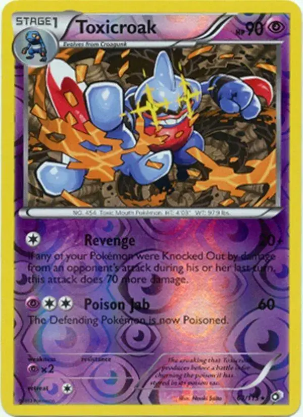 Toxicroak [Reverse Holo] - Pokemon Legendary Treasures #63