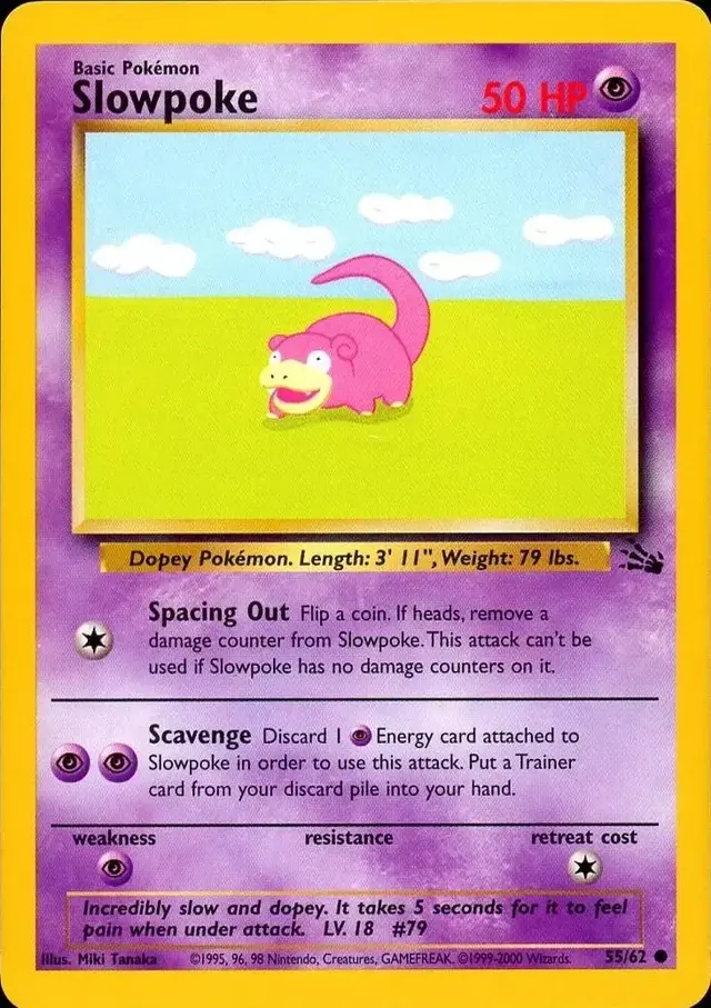 Slowpoke [1999-2000] - Pokemon Fossil #55