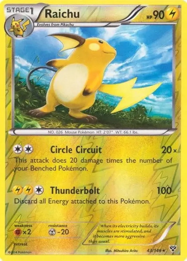 Raichu [Reverse Holo] - Pokemon XY #43