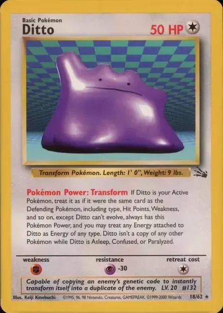 Ditto [1999-2000] - Pokemon Fossil #18