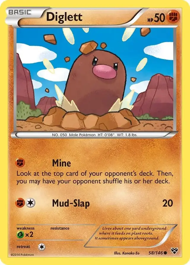 Diglett - Pokemon XY #58