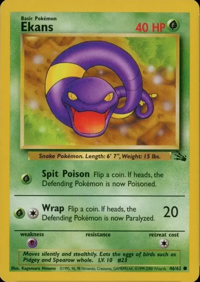 Ekans [1999-2000] - Pokemon Fossil #46