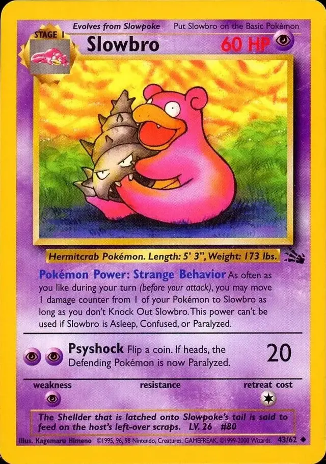 Slowbro [1999-2000] - Pokemon Fossil #43