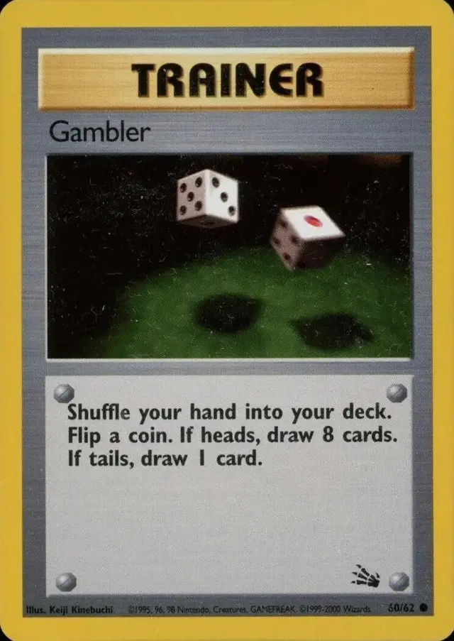 Gambler [1999-2000] - Pokemon Fossil #60