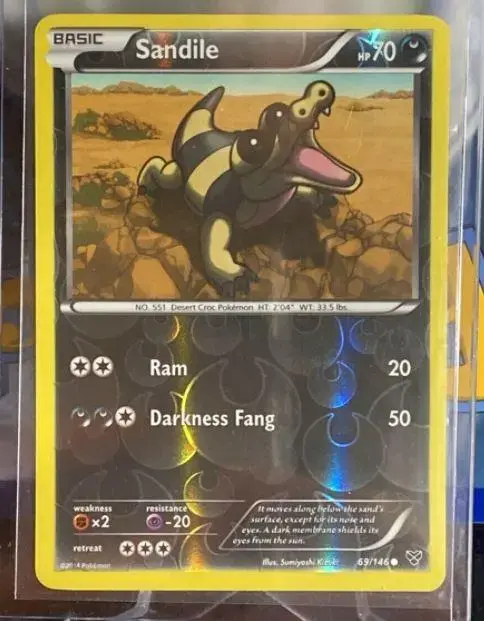 Sandile [Reverse Holo] - Pokemon XY #69