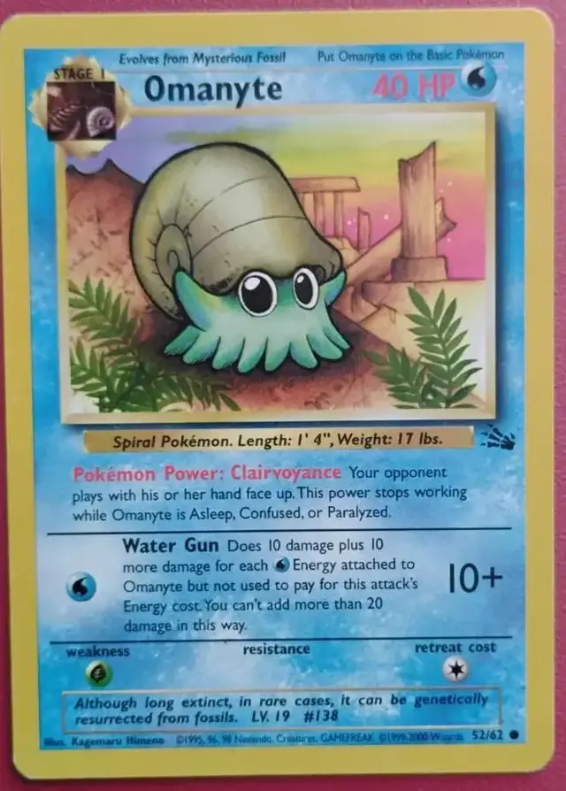 Omanyte [1999-2000] - Pokemon Fossil #52
