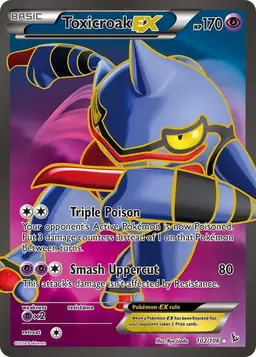 Toxicroak EX 102 - Pokemon Flashfire