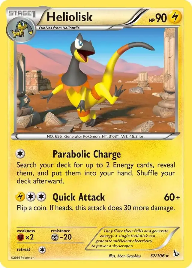 Heliolisk - Pokemon Flashfire #37