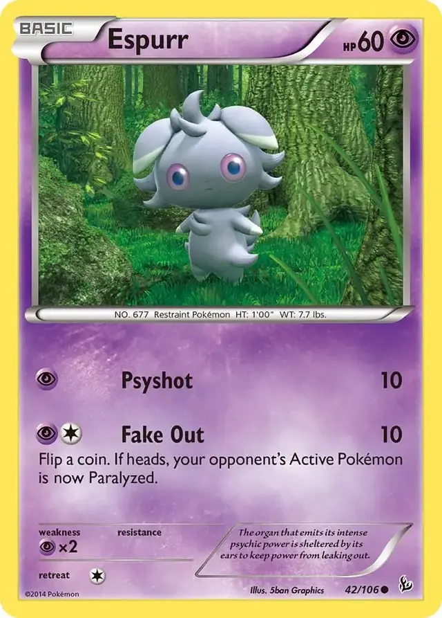 Espurr - Pokemon Flashfire #42