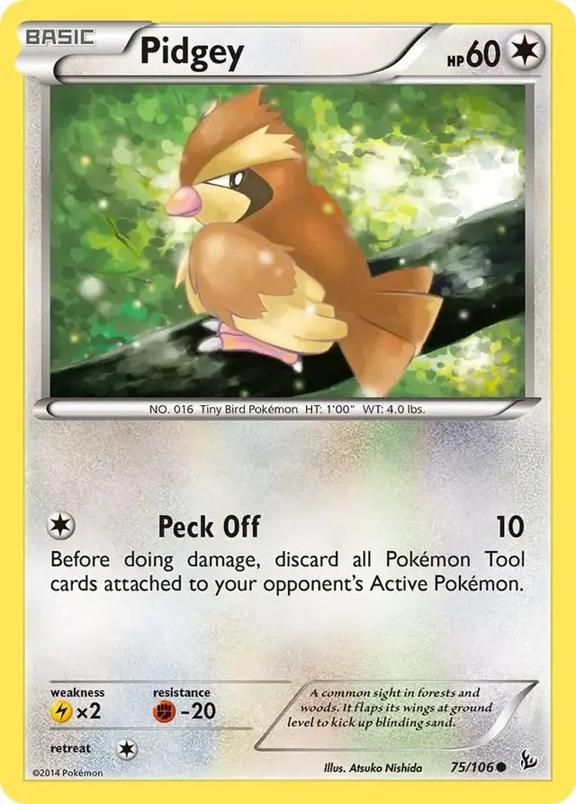 Pidgey - Pokemon Flashfire #75