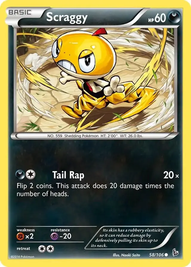 Scraggy - Pokemon Flashfire #58