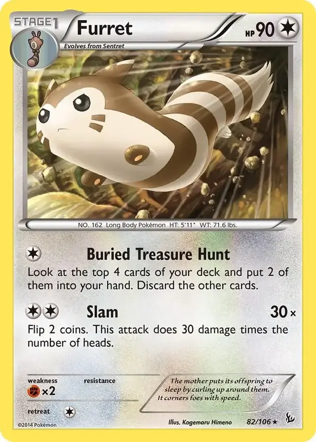 Furret - Pokemon Flashfire #82