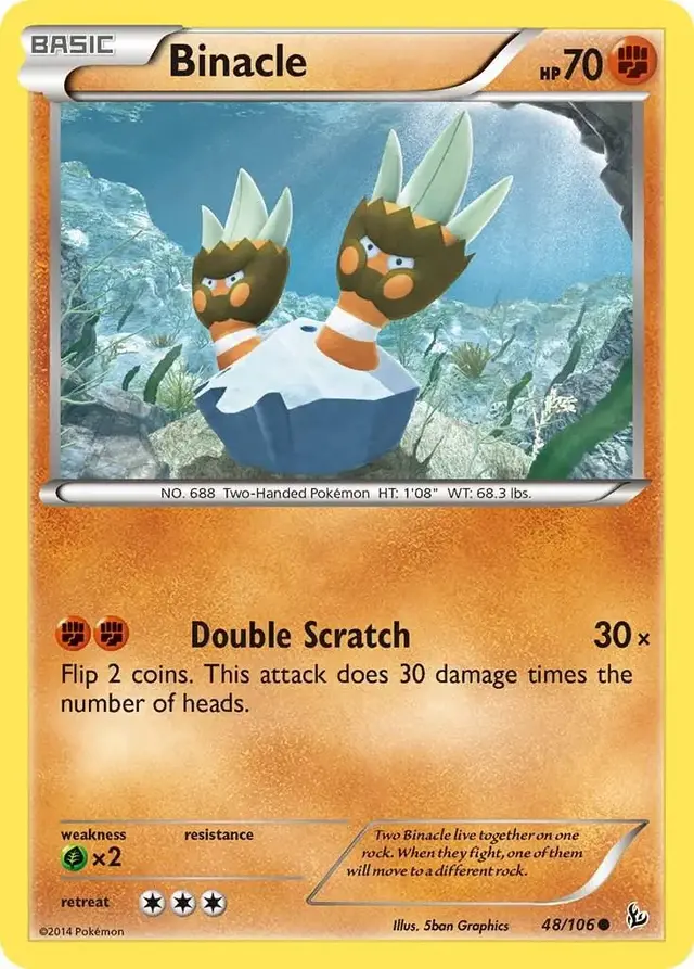 Binacle - Pokemon Flashfire #48