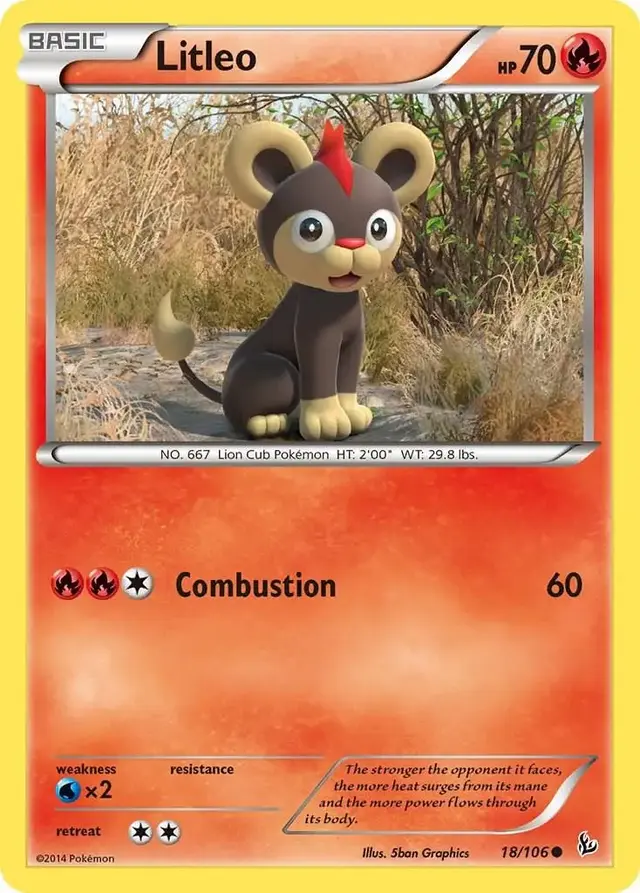 Litleo - Pokemon Flashfire #18