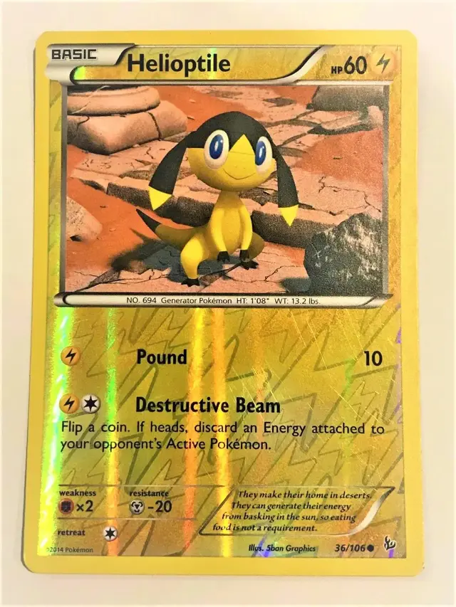Helioptile [Reverse Holo] - Pokemon Flashfire #36
