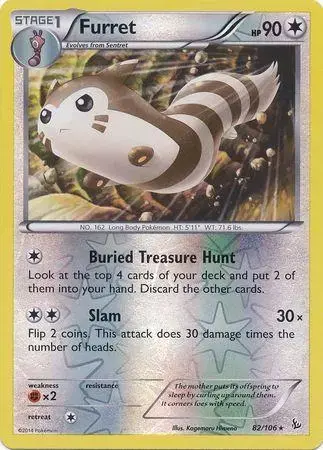 Furret [Reverse Holo] - Pokemon Flashfire #82