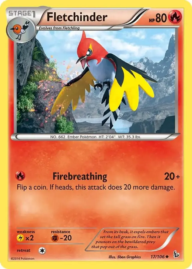 Fletchinder - Pokemon Flashfire #17
