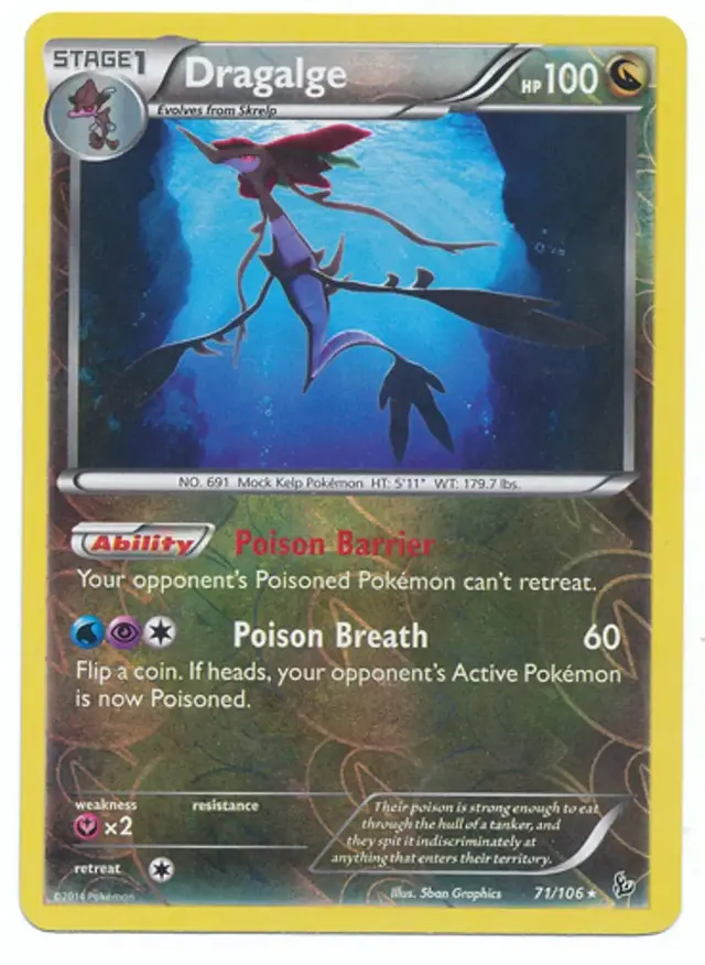 Dragalge [Reverse Holo] - Pokemon Flashfire #71