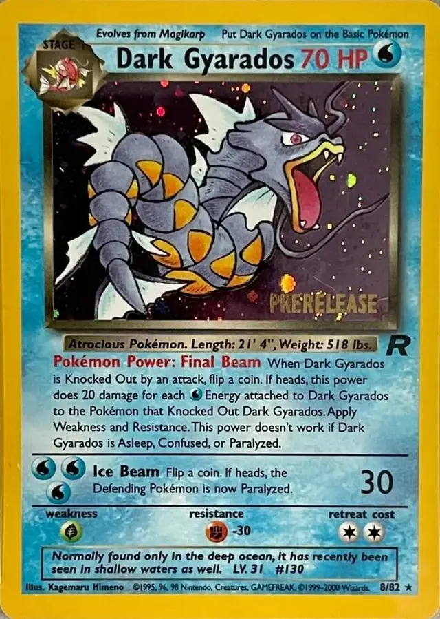 Dark Gyarados [Prerelease] - Pokemon Team Rocket #8