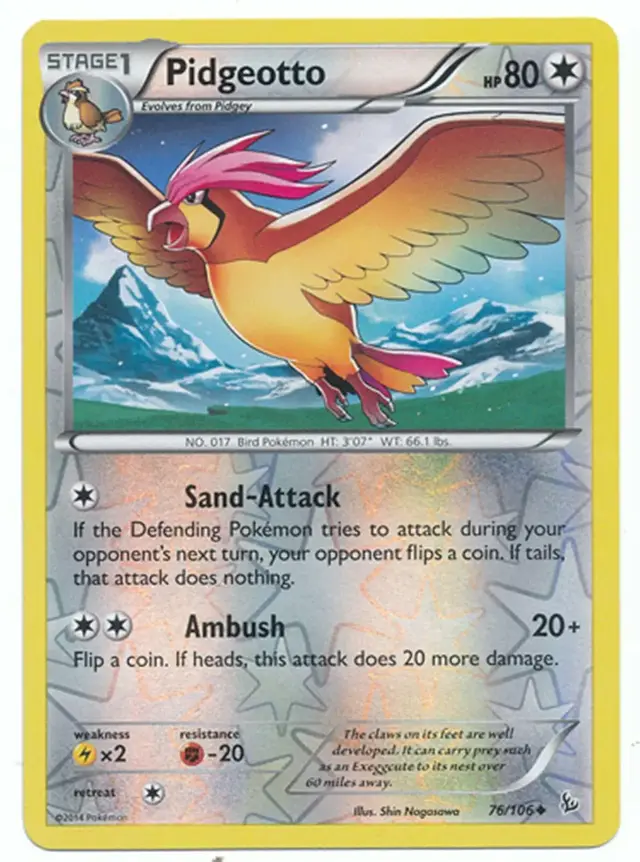 Pidgeotto [Reverse Holo] - Pokemon Flashfire #76