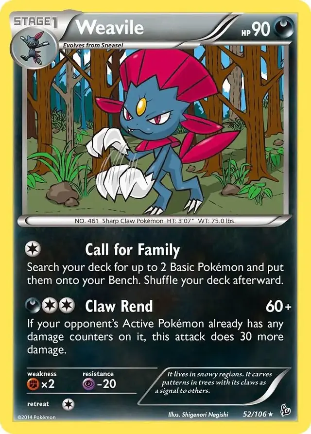 Weavile - Pokemon Flashfire #52