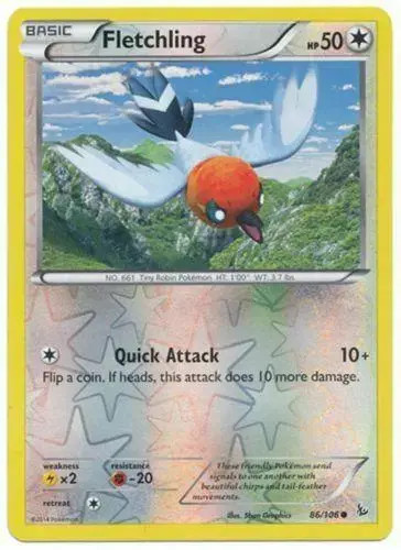 Fletchling [Reverse Holo] - Pokemon Flashfire #86