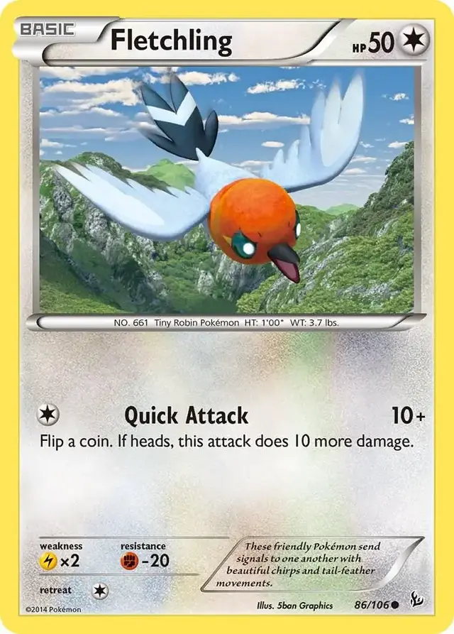 Fletchling - Pokemon Flashfire #86