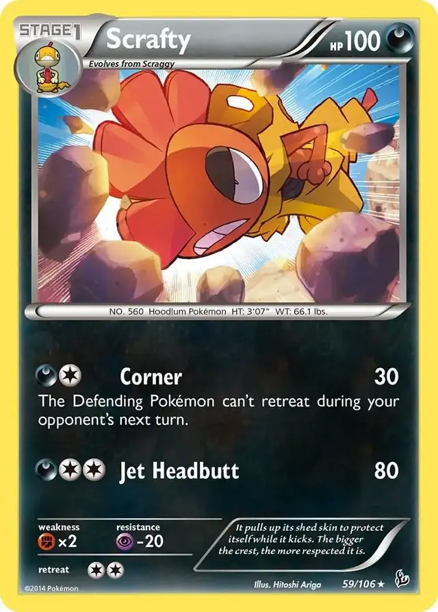 Scrafty - Pokemon Flashfire #59