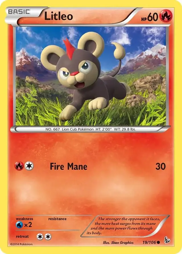Litleo - Pokemon Flashfire #19