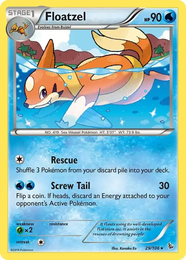 Floatzel - Pokemon Flashfire #29