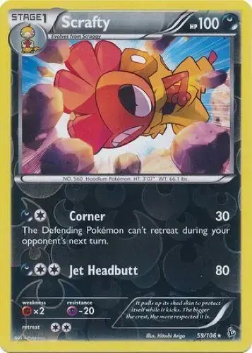 Scrafty [Reverse Holo] - Pokemon Flashfire #59