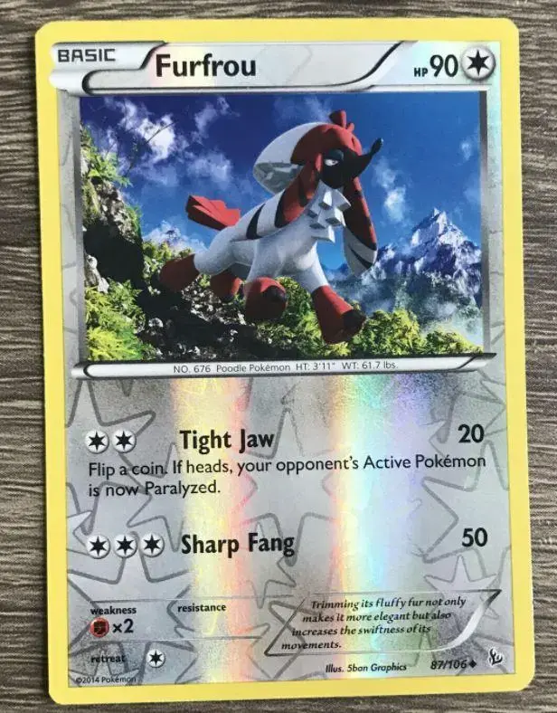 Furfrou [Reverse Holo] - Pokemon Flashfire #87