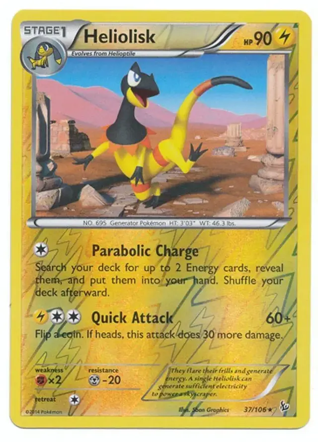 Heliolisk [Reverse Holo] - Pokemon Flashfire #37