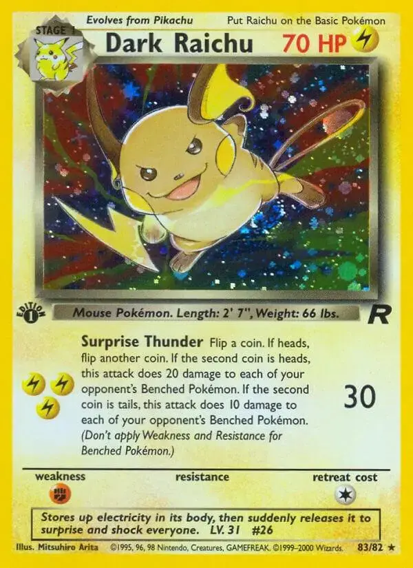 Dark Raichu [1st Edition] - Pokemon Team Rocket #83